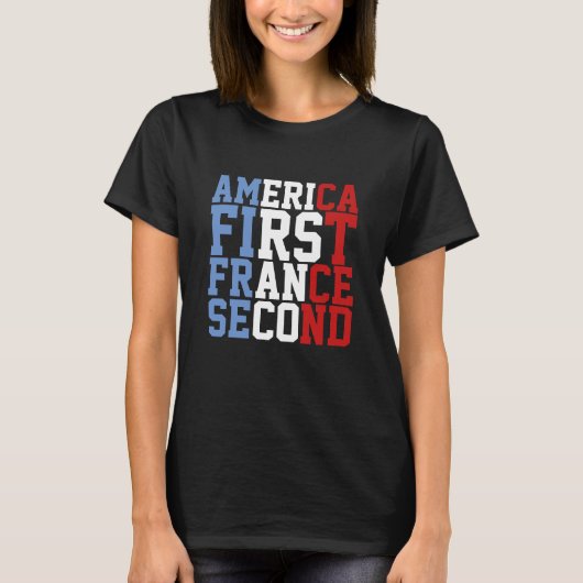 アメリカ第一フランス第二 Tシャツ (正面)
