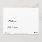 アメリカ第一愛国者米国国旗のヴィンテージ文字 ポストカード (裏面)