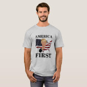 アメリカ第一:ドナルド・トランプ Tシャツ (正面フル)