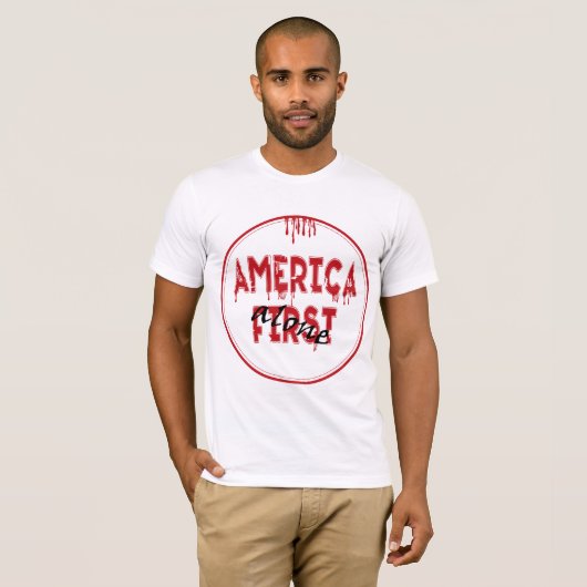 アメリカ第一…... Tシャツ (正面フル)