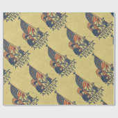 アメリカ第1愛国心が強い米国の米国旗のヴィンテージ ラッピングペーパー (フラット)