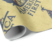 アメリカ第1愛国心が強い米国の米国旗のヴィンテージ ラッピングペーパー (ロールコーナー)