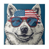 アメリカ第4回7月の犬#3 タイル (正面)