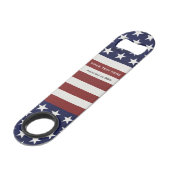 アメリカ米国の旗の愛国心が強い7月4日のカスタム スピード栓抜き (正面アングル)