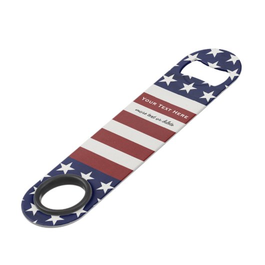 アメリカ米国の旗の愛国心が強い7月4日のカスタム スピード栓抜き (正面アングル)