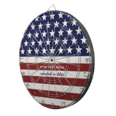 アメリカ米国の旗の愛国心が強い7月4日のカスタム ダーツボード (正面右)