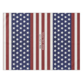 アメリカ米国の旗の愛国心が強い7月4日のカスタム テーブルクロス (正面(横))