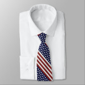 アメリカ米国の旗の愛国心が強い7月4日のカスタム ネクタイ (タイ)