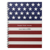 アメリカ米国の旗の愛国心が強い7月4日のカスタム ノートブック (正面)