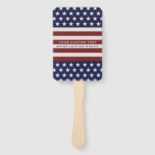 アメリカ米国の旗の愛国心が強い7月4日のカスタム ハンドファン