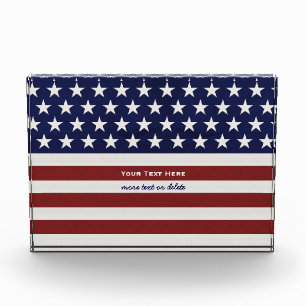 アメリカ米国の旗の愛国心が強い7月4日のカスタム フォトブロック