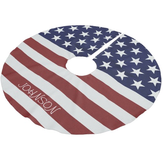 アメリカ米国の旗の愛国心が強い7月4日のカスタム ブラッシュドポリエステルツリースカート (アングル)