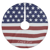 アメリカ米国の旗の愛国心が強い7月4日のカスタム ブラッシュドポリエステルツリースカート (正面)