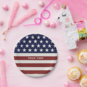 アメリカ米国の旗の愛国心が強い7月4日のカスタム ペーパープレート (パーティー)