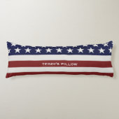 アメリカ米国の旗の愛国心が強い7月4日のカスタム ボディピロー (正面)