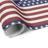 アメリカ米国の旗の愛国心が強い7月4日のカスタム ラッピングペーパー (ロールコーナー)