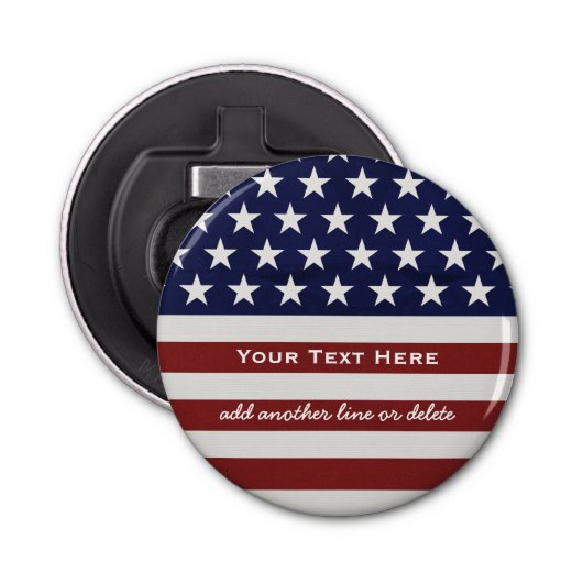 アメリカ米国の旗の愛国心が強い7月4日のカスタム 栓抜き (正面)