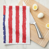 アメリカ米国の旗の*Hand Sketch*私達旗 キッチンタオル (四つ折り)
