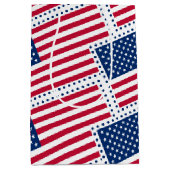 アメリカ米国の旗を祝って下さい ミディアムペーパーバッグ (正面)