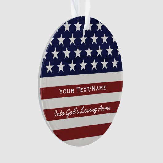 アメリカ米国は記憶の愛国心が強い7月4日に印を付けます オーナメント (正面)