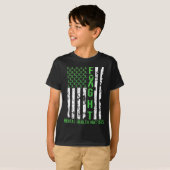 アメリカ米国国旗のメンタルヘルス問題 Tシャツ (正面フル)