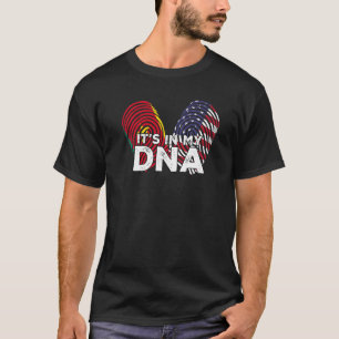 アメリカ米国国旗誇りを持ったセネガル・セネガルDNAフィンガ Tシャツ