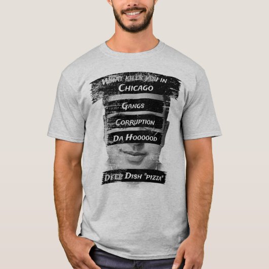 アメリカ米国愛国主義おもしろいシカゴ Tシャツ (正面)