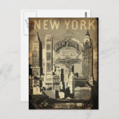 アメリカ米国旅行ヴィンテージニューヨーク ポストカード (正面/裏面)