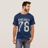 アメリカ米国東部標準時刻の1776年のTシャツ Tシャツ (正面フル)