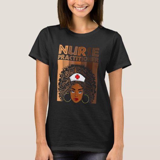 アメリカ系アフリカ人女性看護実践者 Tシャツ (正面)