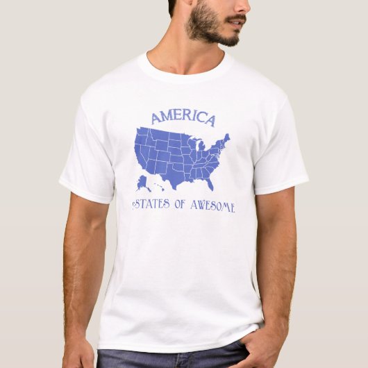 アメリカ素晴らしいTシャツの50人の州 Tシャツ (正面)