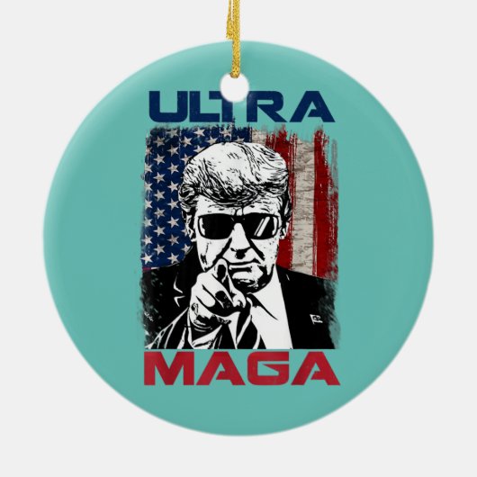 アメリカ素晴らしとパト誇りを持ったリオットとウルトラ・マガ セラミックオーナメント (裏面)