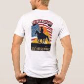 アメリカ素晴らしの丸めシャツ、ウェスタン・ドレス・シャツ トライブレンドTシャツ (裏面)