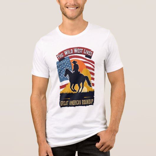 アメリカ素晴らしの丸めシャツ、ウェスタン・ドレス・シャツ トライブレンドTシャツ (正面)