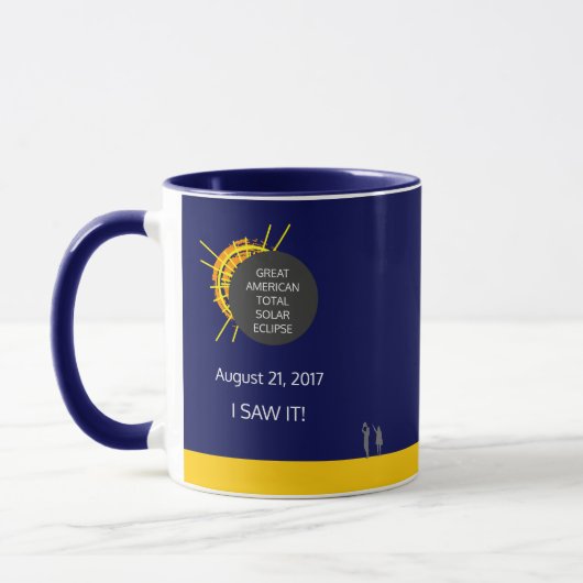 アメリカ素晴らしの太陽のEclipseオブザーバー証明書 マグカップ (左)