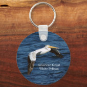 アメリカ素晴らしホワイトペリカンキーチェーン キーホルダー (正面)