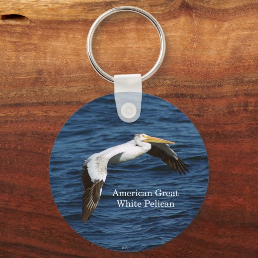 アメリカ素晴らしホワイトペリカンキーチェーン キーホルダー (正面)