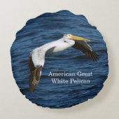 アメリカ素晴らしホワイトペリカンラウンドピロー ラウンドクッション (裏面)