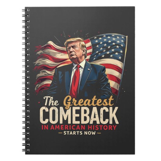 アメリカ素晴らし史のトランプでの復帰 ノートブック (正面)