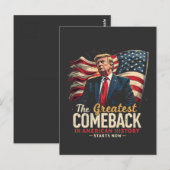 アメリカ素晴らし史のトランプでの復帰 ポストカード (正面/裏面)