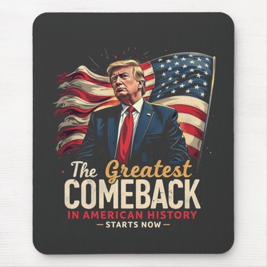 アメリカ素晴らし史のトランプでの復帰 マウスパッド (正面)