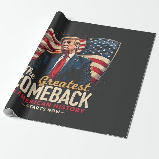 アメリカ素晴らし史のトランプでの復帰 ラッピングペーパー (アンロールド)
