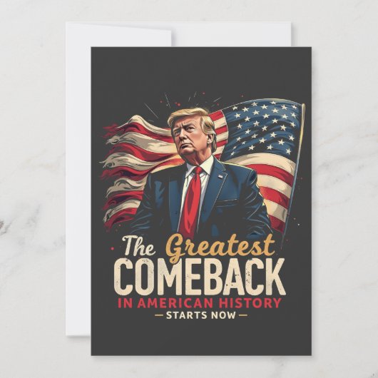 アメリカ素晴らし史のトランプでの復帰 案内状 (正面)
