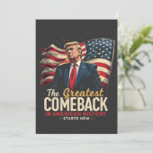 アメリカ素晴らし史のトランプでの復帰 案内状 (スタンド正面)