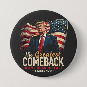 アメリカ素晴らし史のトランプでの復帰 缶バッジ