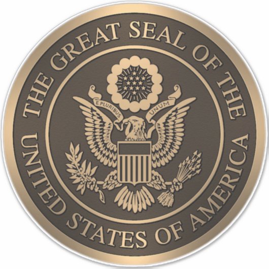 アメリカ素晴らし合衆国の封印 シール (正面)