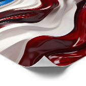 アメリカ素晴らし国旗の油彩画 ポスター (角)