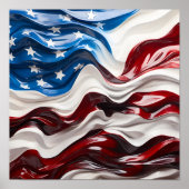 アメリカ素晴らし国旗の油彩画 ポスター (正面)