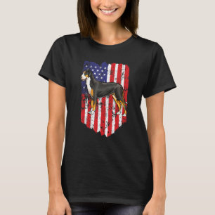 アメリカ素晴らし国旗スイス・マウンテン・ドッグJu4位 Tシャツ