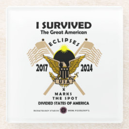 アメリカ素晴らし食 ガラスコースター